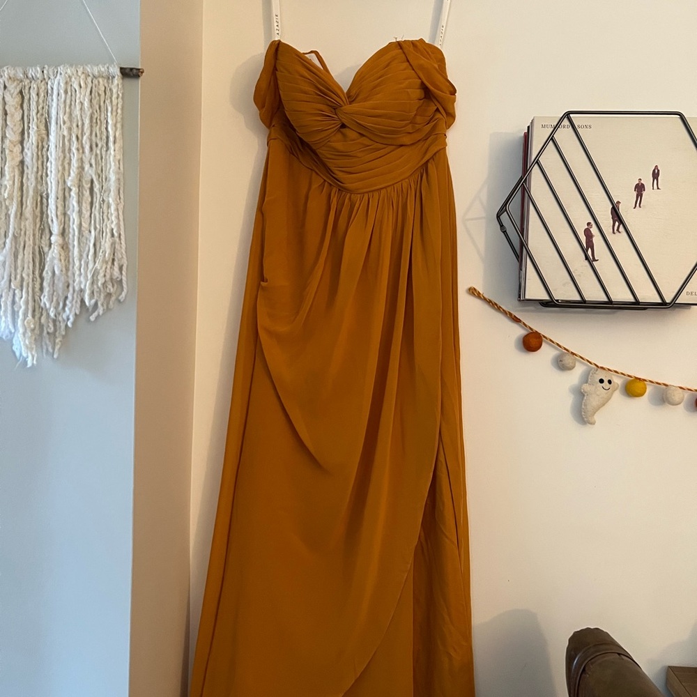 Azazie Millie Dress size A14 Butterscotch